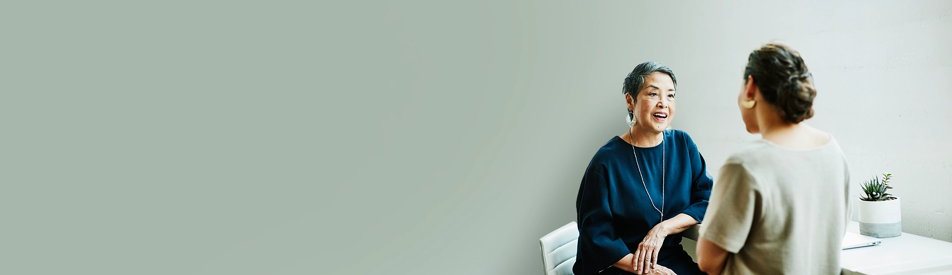 Two women having a conversation